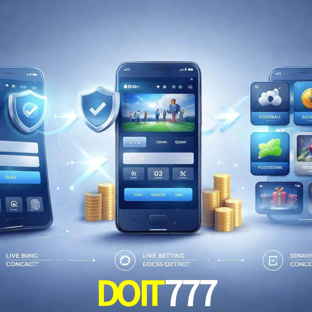 Pasos de acceso a la app DOIT777 en pantalla de teléfono móvil